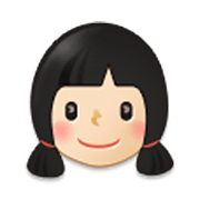 👧🏻 Emoji Mädchen: helle Hautfarbe Samsung One UI 3.1.1.