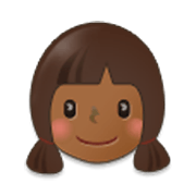 👧🏾 Emoji Niña: Tono De Piel Oscuro Medio en Samsung One UI 3.1.1.