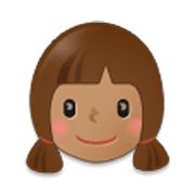 👧🏽 Emoji Niña: Tono De Piel Medio en Samsung One UI 3.1.1.