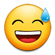 😅 Emoji Cara Sonriendo Con Sudor Frío en Samsung One UI 3.1.1.