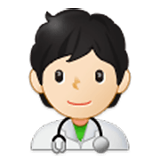 🧑🏻‍⚕️ Emoji Profissional De Saúde: Pele Clara na Samsung One UI 3.1.1.