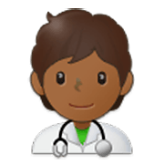 🧑🏾‍⚕️ Emoji Arzt/Ärztin: mitteldunkle Hautfarbe Samsung One UI 3.1.1.