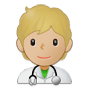 🧑🏼‍⚕️ Emoji Arzt/Ärztin: mittelhelle Hautfarbe Samsung One UI 3.1.1.
