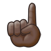 ☝🏿 Emoji Dedo índice Hacia Arriba: Tono De Piel Oscuro en Samsung One UI 3.1.1.