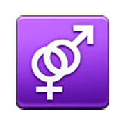 ⚤ Emoji Signos femenino y masculino entrelazados en Samsung One UI 3.1.1.