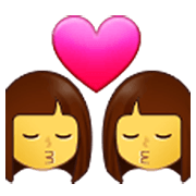 Emoji 👩‍❤️‍💋‍👩 Bacio Tra Coppia: Donna E Donna su Samsung One UI 3.1.1.