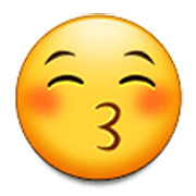 😚 Emoji küssendes Gesicht mit geschlossenen Augen Samsung One UI 3.1.1.