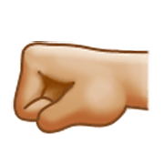 🤛🏼 Emoji Faust nach links: mittelhelle Hautfarbe Samsung One UI 3.1.1.