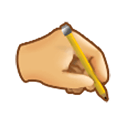 🖎 Emoji Mão esquerda escrevendo na Samsung One UI 3.1.1.