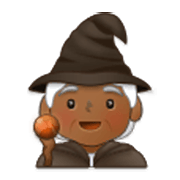 🧙🏾 Emoji Persona Maga: Tono De Piel Oscuro Medio en Samsung One UI 3.1.1.