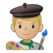 Emoji 👨🏼‍🎨 Artista Uomo: Carnagione Abbastanza Chiara su Samsung One UI 3.1.1.