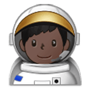 👨🏿‍🚀 Emoji Astronauta Hombre: Tono De Piel Oscuro en Samsung One UI 3.1.1.