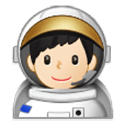 👨🏻‍🚀 Emoji Astronaut: helle Hautfarbe Samsung One UI 3.1.1.