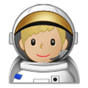 👨🏼‍🚀 Emoji Astronauta Hombre: Tono De Piel Claro Medio en Samsung One UI 3.1.1.