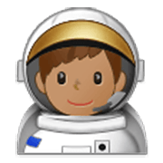 👨🏽‍🚀 Emoji Astronaut: mittlere Hautfarbe Samsung One UI 3.1.1.