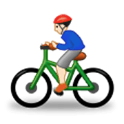 🚴🏻‍♂️ Emoji Homem Ciclista: Pele Clara na Samsung One UI 3.1.1.