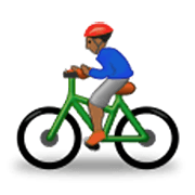 🚴🏾‍♂️ Emoji Hombre En Bicicleta: Tono De Piel Oscuro Medio en Samsung One UI 3.1.1.