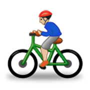 🚴🏼‍♂️ Emoji Hombre En Bicicleta: Tono De Piel Claro Medio en Samsung One UI 3.1.1.