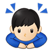 🙇🏻‍♂️ Emoji Homem Fazendo Reverência: Pele Clara na Samsung One UI 3.1.1.
