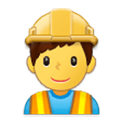 Emoji 👷‍♂️ Operaio Edile Uomo su Samsung One UI 3.1.1.