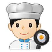 Émoji 👨🏻‍🍳 Cuisinier : Peau Claire sur Samsung One UI 3.1.1.