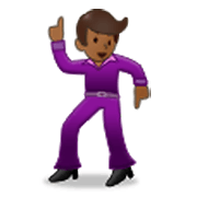 🕺🏾 Emoji Homem Dançando: Pele Morena Escura na Samsung One UI 3.1.1.