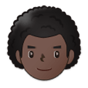 Emoji 👨🏿‍🦱 Uomo: Carnagione Scura E Capelli Ricci su Samsung One UI 3.1.1.