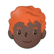 Emoji 👨🏿‍🦰 Uomo: Carnagione Scura E Capelli Rossi su Samsung One UI 3.1.1.