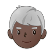 Emoji 👨🏿‍🦳 Uomo: Carnagione Scura E Capelli Bianchi su Samsung One UI 3.1.1.