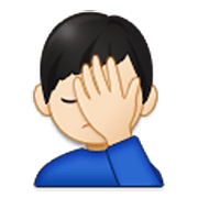 Emoji 🤦🏻‍♂️ Uomo Esasperato: Carnagione Chiara su Samsung One UI 3.1.1.