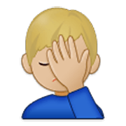 Emoji 🤦🏼‍♂️ Uomo Esasperato: Carnagione Abbastanza Chiara su Samsung One UI 3.1.1.