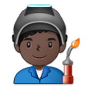 👨🏿‍🏭 Emoji Operario: Tono De Piel Oscuro en Samsung One UI 3.1.1.