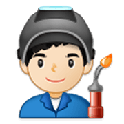 Emoji 👨🏻‍🏭 Operaio: Carnagione Chiara su Samsung One UI 3.1.1.