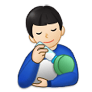 Emoji 👨🏻‍🍼 Uomo Che Allatta: Carnagione Chiara su Samsung One UI 3.1.1.