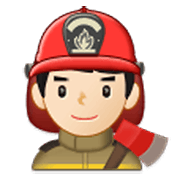 👨🏻‍🚒 Emoji Feuerwehrmann: helle Hautfarbe Samsung One UI 3.1.1.