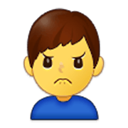 🙍‍♂️ Emoji Homem Franzindo A Sobrancelha na Samsung One UI 3.1.1.