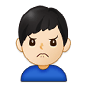 🙍🏻‍♂️ Emoji missmutiger Mann: helle Hautfarbe Samsung One UI 3.1.1.