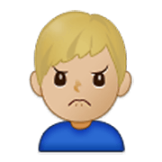 🙍🏼‍♂️ Emoji Hombre Frunciendo El Ceño: Tono De Piel Claro Medio en Samsung One UI 3.1.1.