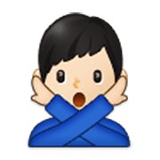 🙅🏻‍♂️ Emoji Mann mit überkreuzten Armen: helle Hautfarbe Samsung One UI 3.1.1.