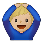 🙆🏼‍♂️ Emoji Hombre Haciendo El Gesto De «de Acuerdo»: Tono De Piel Claro Medio en Samsung One UI 3.1.1.