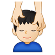 💆🏻‍♂️ Emoji Mann, der eine Kopfmassage bekommt: helle Hautfarbe Samsung One UI 3.1.1.