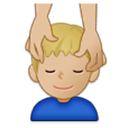 💆🏼‍♂️ Emoji Hombre Recibiendo Masaje: Tono De Piel Claro Medio en Samsung One UI 3.1.1.