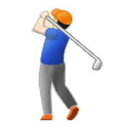 🏌🏻‍♂️ Emoji Hombre Jugando Al Golf: Tono De Piel Claro en Samsung One UI 3.1.1.