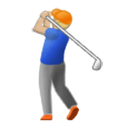 🏌🏼‍♂️ Emoji Golfer: mittelhelle Hautfarbe Samsung One UI 3.1.1.
