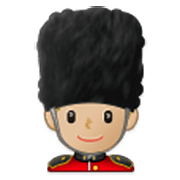 Emoji 💂🏼‍♂️ Guardia Uomo: Carnagione Abbastanza Chiara su Samsung One UI 3.1.1.