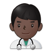 👨🏿‍⚕️ Emoji Profesional Sanitario Hombre: Tono De Piel Oscuro en Samsung One UI 3.1.1.