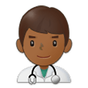 👨🏾‍⚕️ Emoji Arzt: mitteldunkle Hautfarbe Samsung One UI 3.1.1.