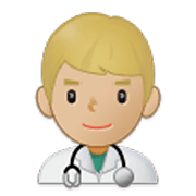 👨🏼‍⚕️ Emoji Homem Profissional Da Saúde: Pele Morena Clara na Samsung One UI 3.1.1.