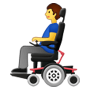 👨‍🦼 Emoji Mann in elektrischem Rollstuhl Samsung One UI 3.1.1.
