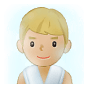 Emoji 🧖🏼‍♂️ Uomo In Sauna: Carnagione Abbastanza Chiara su Samsung One UI 3.1.1.